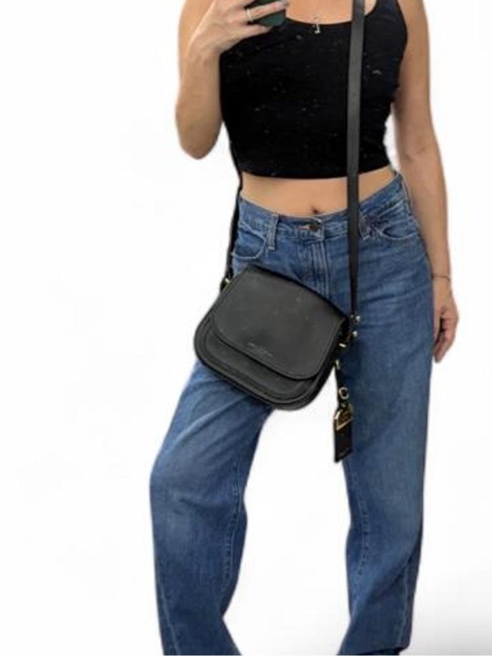 Marc Jacobs Black Leather Saddle Crossbody Bag - Picture 8 of 8